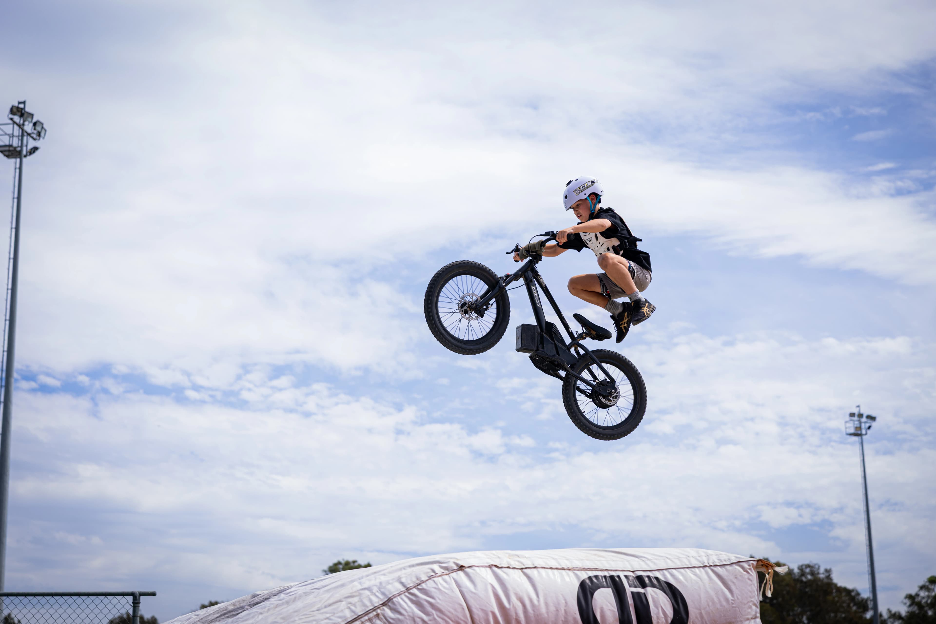 Team Rider Leo Clearing Jumps on the GoBike 20