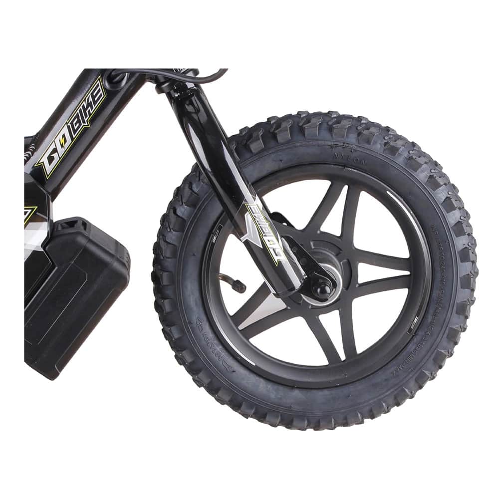 All-terrain puncture-proof tyres on the GoBike 12
