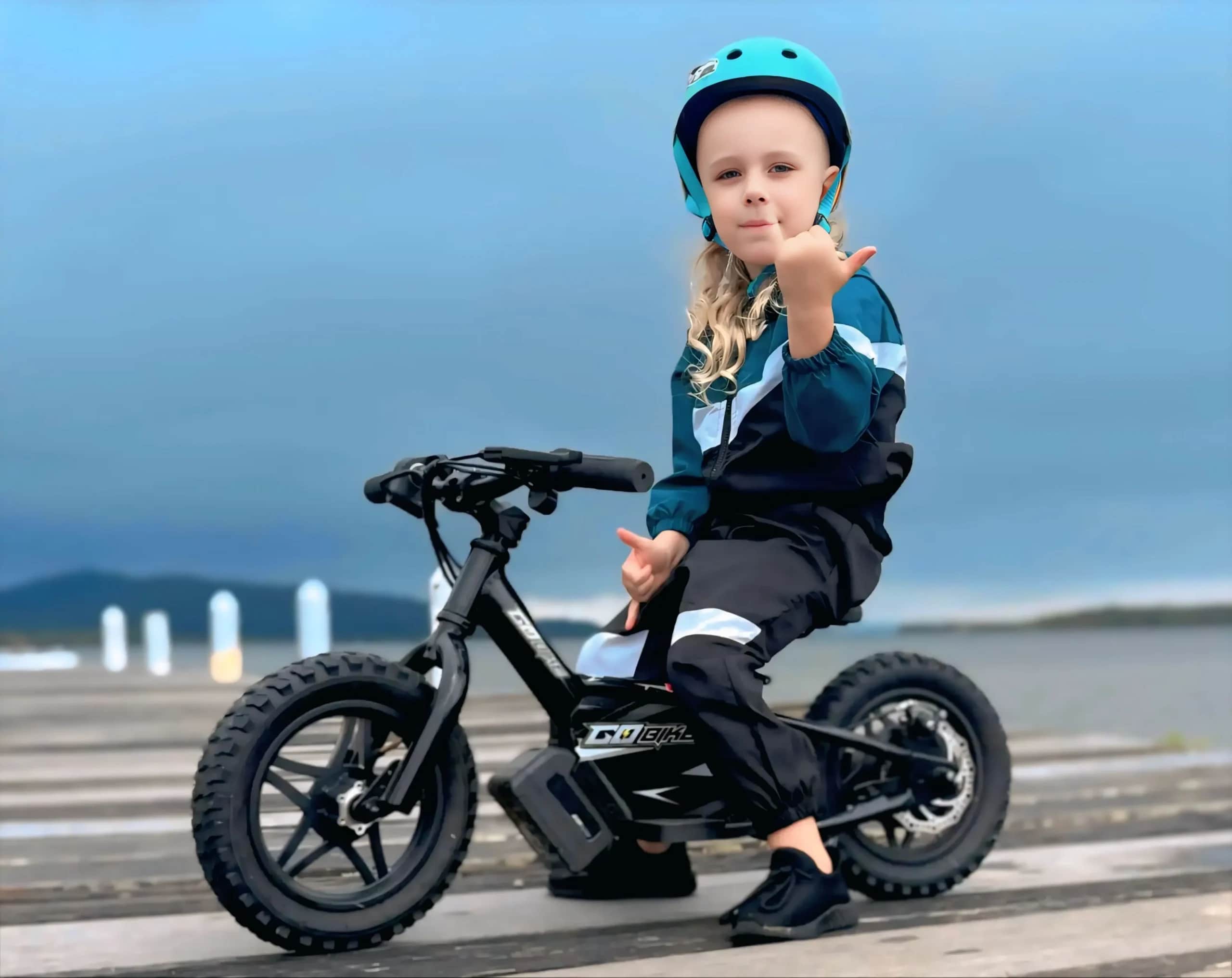 GoBike 12 Kids Electric Balance Bike with 3 speed modes