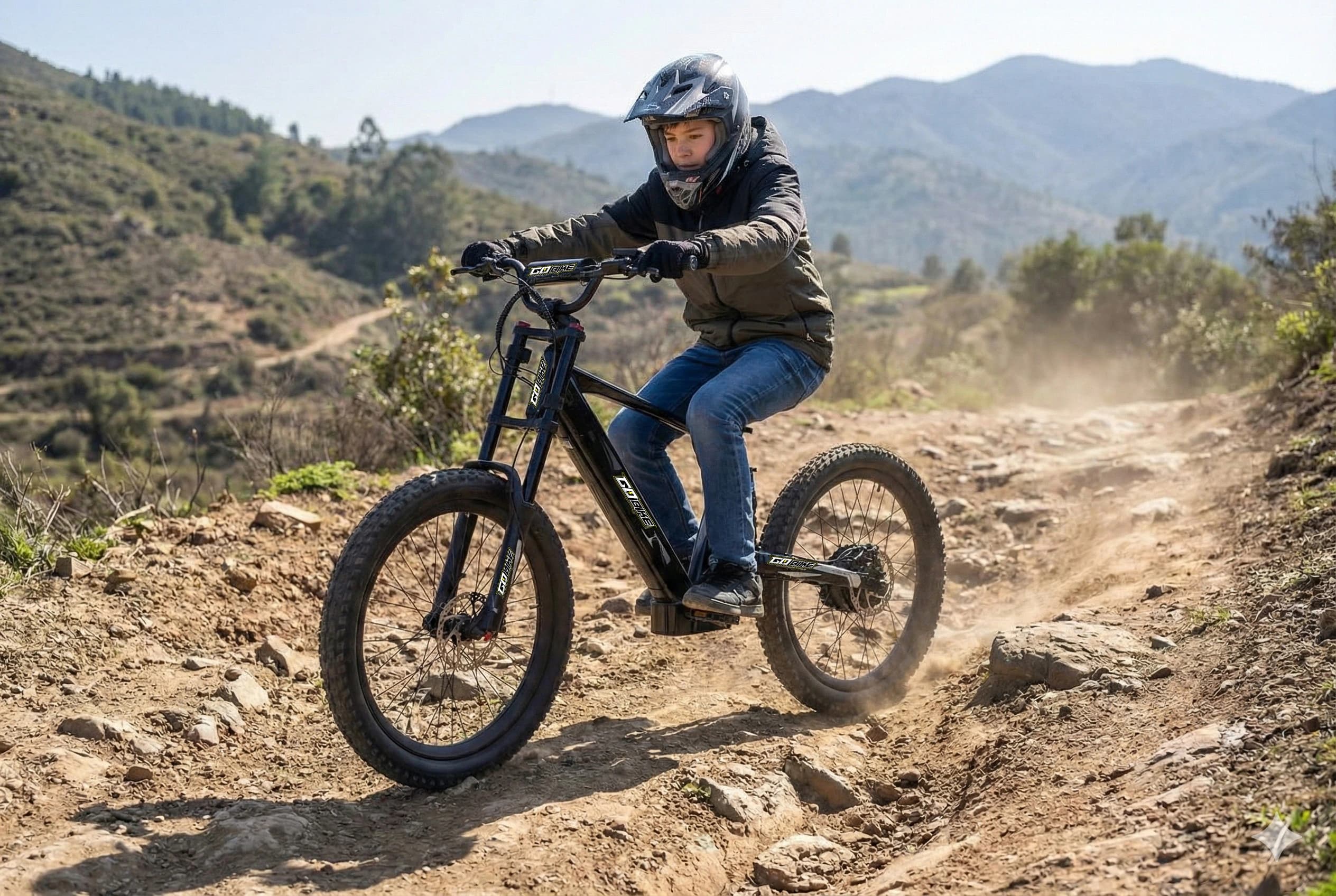 Side view of the powerful GoBike 24 Inch Pro.