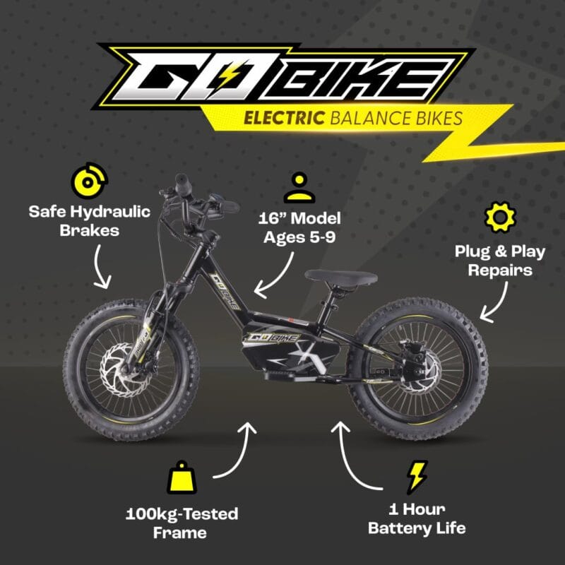 Gobike 16inch Electric Balance Bike (Ages 5-9) - Image 3