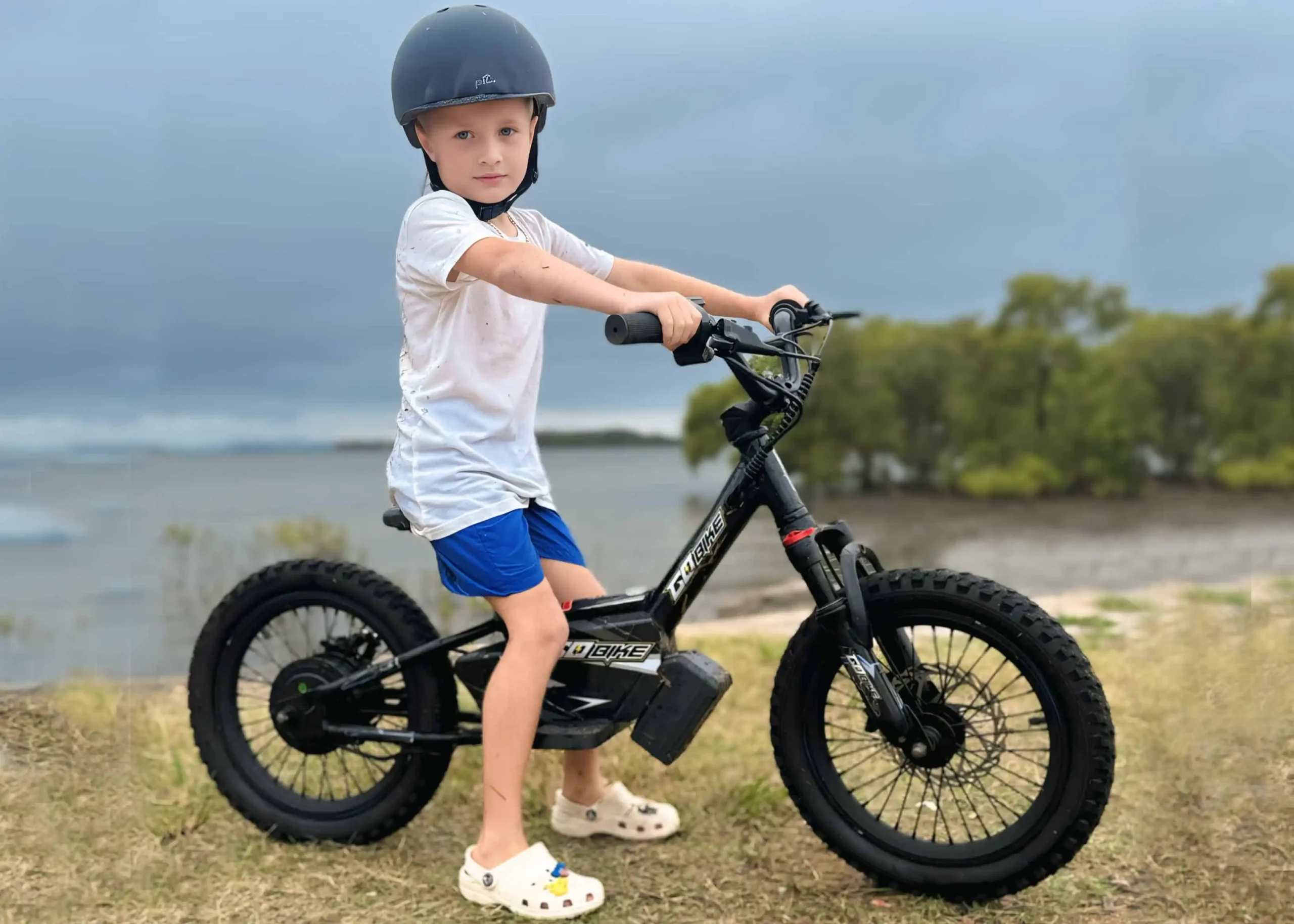 GoBike 16 inch electric bike for kids, e-bike for 5 to 9 year olds, kids dirt bike